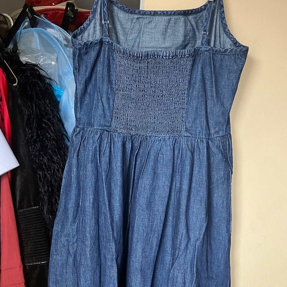 GAP Dark Blue Denim Maxi Dress - Picture 3 of 7